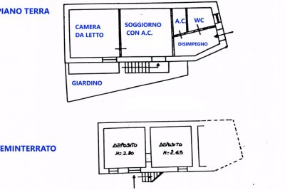 Graziosa proprietà semi-indipendente su due livelli